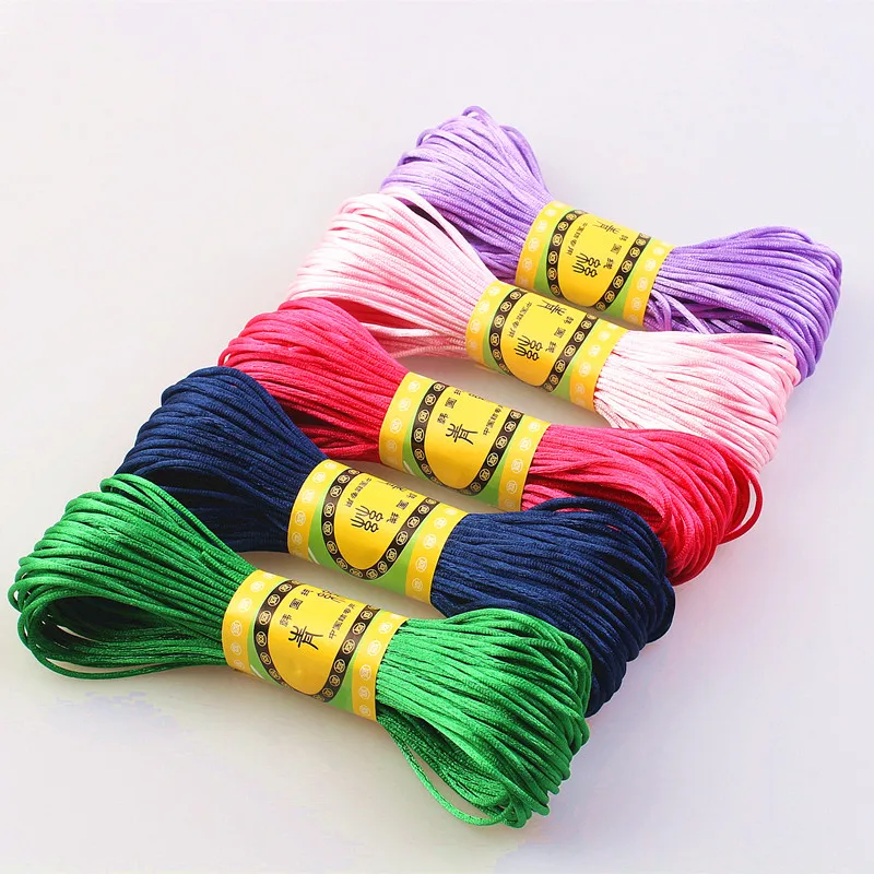 

20M 1.5mm Satin Nylon Trim Cord, Rattail Cord Chinese Knot