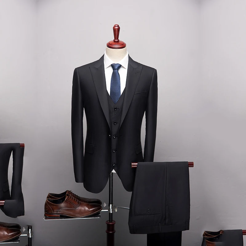 Wild black Fashion Boutique High quality Mens Wedding suits Formal Suits 3 Pieces Wedding Groom Tuxedos Prom Slim Fit suits Wild black Fashion Boutique High quality Mens Wedding suits Formal Suits 3 Pieces Wedding Groom Tuxedos Prom Slim Fit suits