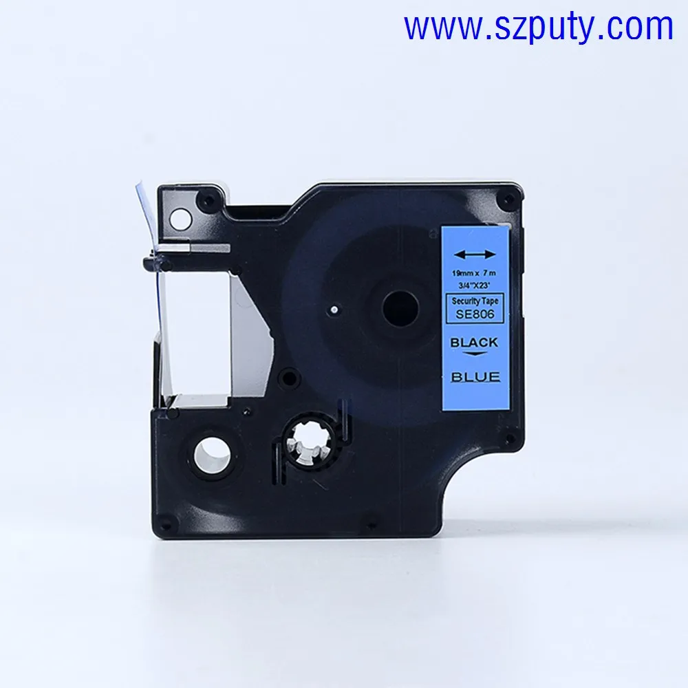 2pcs DYMO D1 Tape 19mm Black on Blue SE806 Compatible Tapes for DYMO