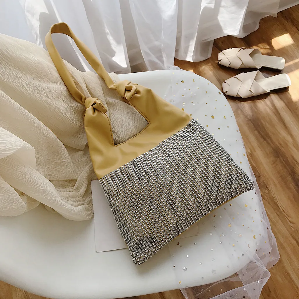 OCARDIAN Fashion Mini Flap Handbag Simple Women's Sequins Handle Bag Laies Soft Leather Diamonds Tie Messenger Bag Bandolera J19