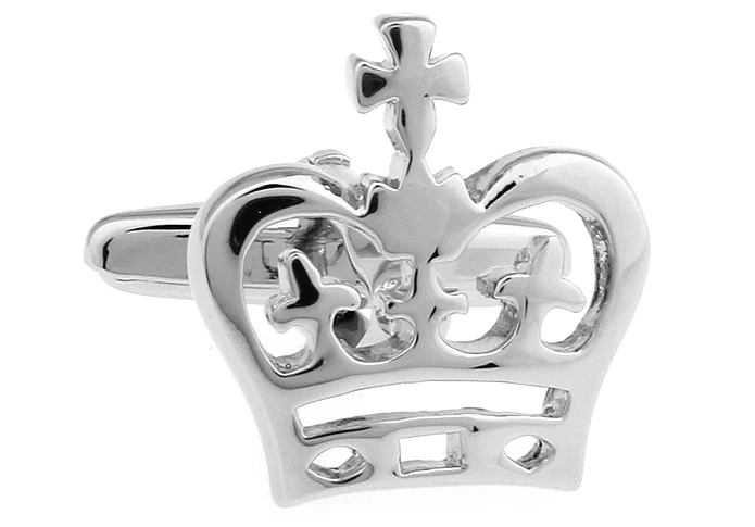 IGame мужской подарок Корона Запонки Новинка Королевская корона дизайн серебряный цвет медный материал