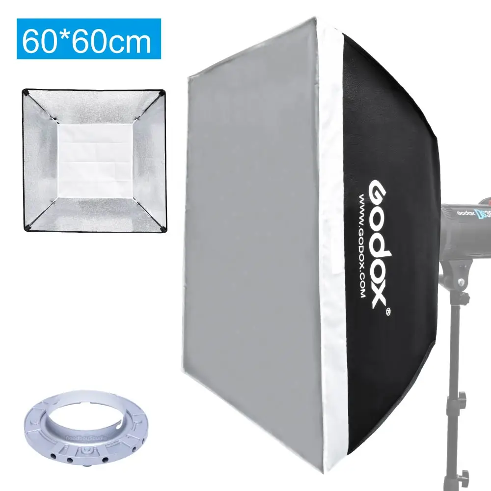 

24" x 24" 60 x 60cm Softbox Calumet Genesis Mount Speedring for Studio Strobe