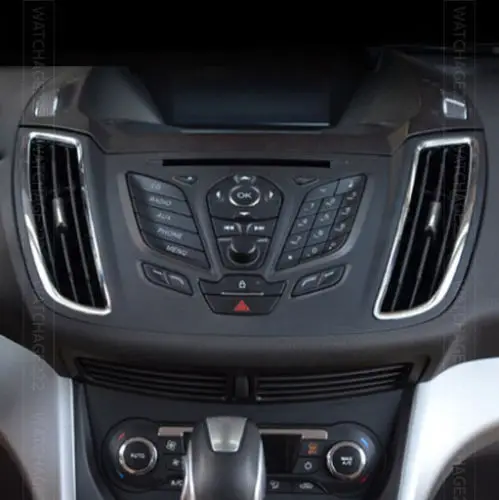 LOVELY Console Air Vent Cover Trim 2pcs Chrome Dashboard Air Vent Outlet Cover Trim Garnish for Ford KUGA ESCAPE 2013 2014 2015 Interior