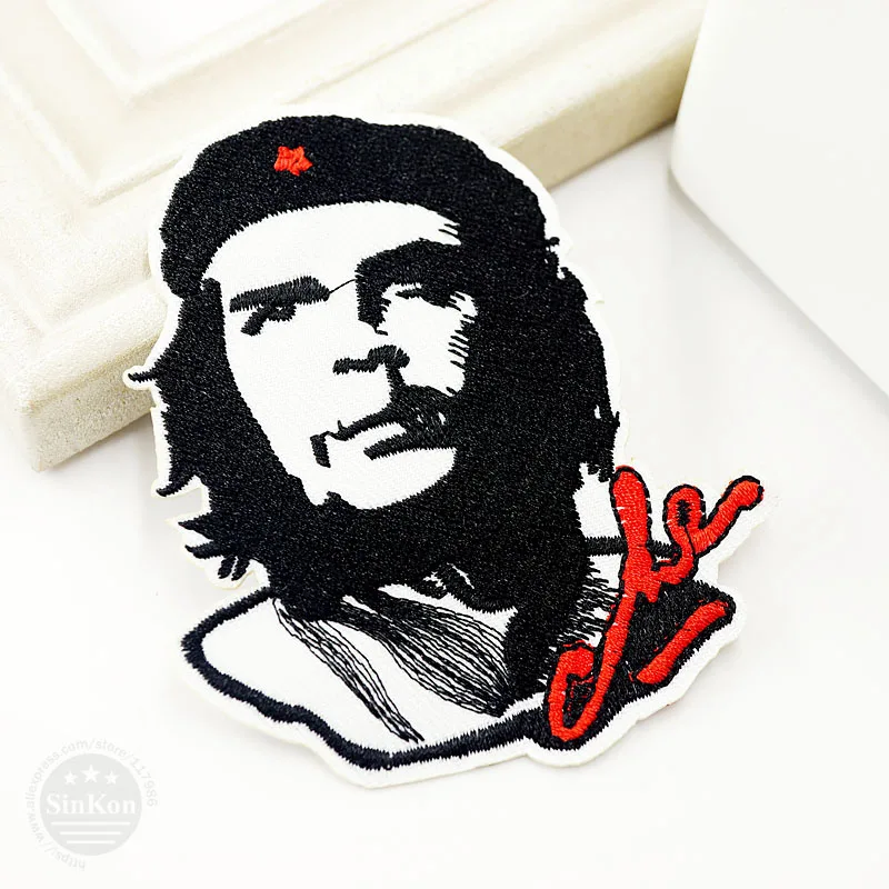 Che Guevara Размер: 8,0x9,3 см DIY значки патч джинсы сумка шляпа одежда швейное украшение аппликация значок нашивки аксессуары