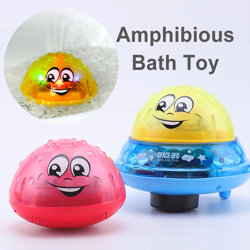 Игрушки для ванной, светильник с распылителем, вращающийся с душевой кабиной, детские игрушки для детей, для малышей, для плавания, вечерние, для ванной, светодиодный светильник, игрушки