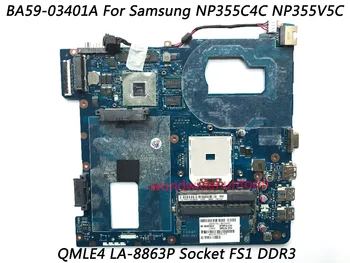 

Classy Laptop Motherboard For Samsung NP355C4C NP355V5C Laptop with Socket FS1 PN BA59-03401A QMLE4 LA-8863P DDR3 100% Work