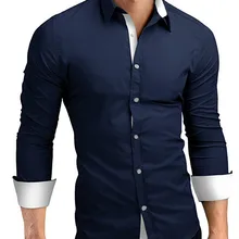 Высококачественная Мужская рубашка, мужские рубашки с длинным рукавом, повседневные хитовые цветные облегающие черные мужские Рубашки 4XL