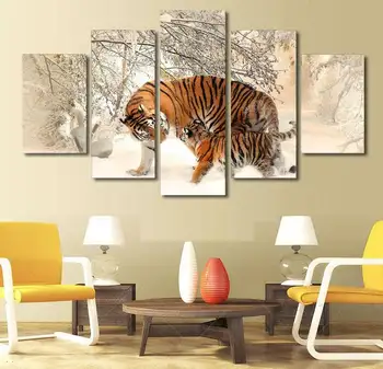 

Hd Printed Snow Mountain Tiger Painting On Canvas Room Decoration Print Poster Picture Canvas Free Shipping/91105