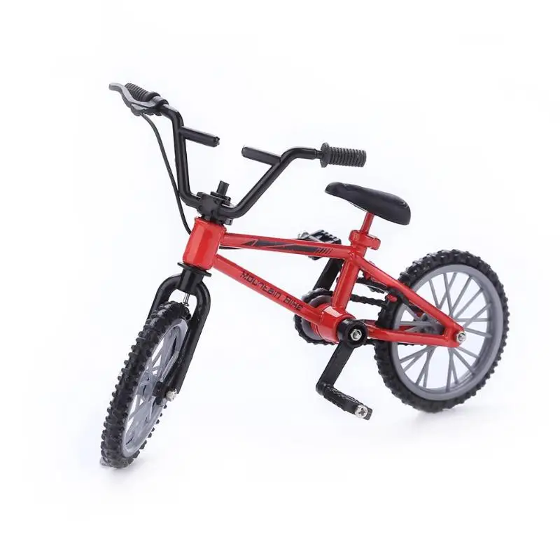 Mini-finger Bike Set Fans Toy Alloy Finger Functional Kids Bicycle Finger Bike Excellent Quality Toys Gift road bicycle - Color: Red