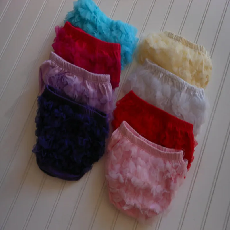 Cute Diaper Cover Petti underwear Bloomers Fancy Bloomer Chiffon Ruffle Panty Summer Newborn