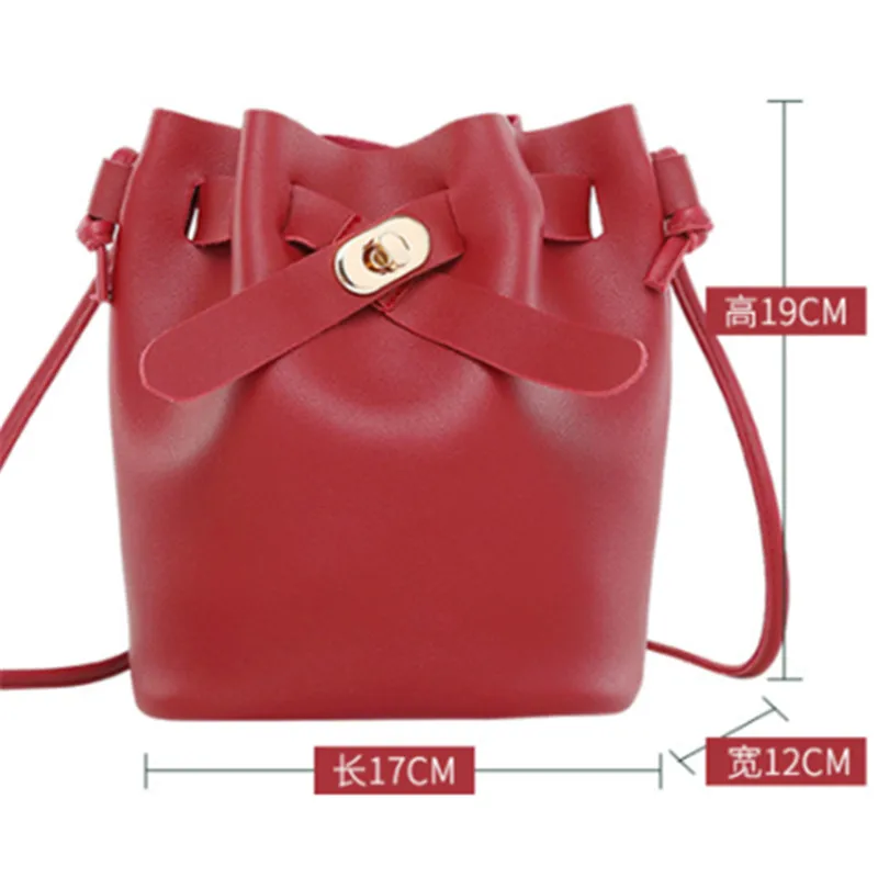 

BLGBY Women Small Bags 2019 Solid Crossbody Bags For Women PU Leather Bucket Mini Ladies Shoulder Bags