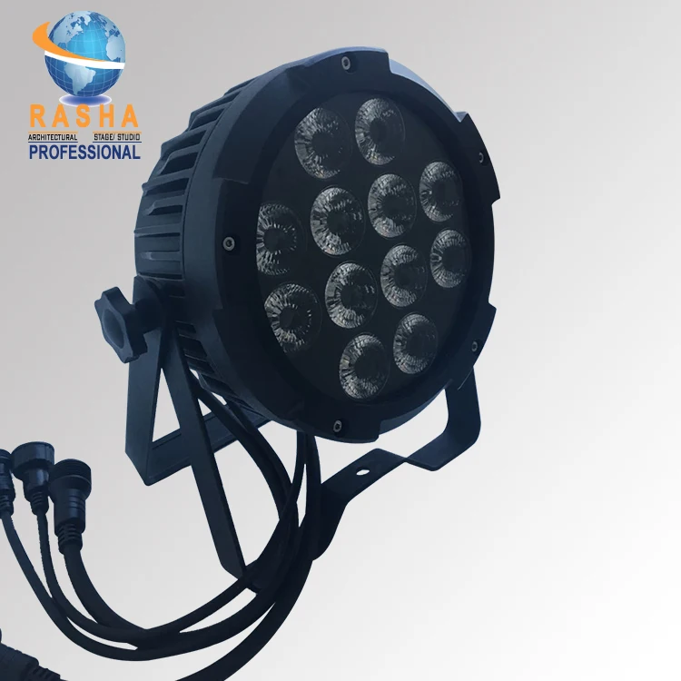 

Rasha New Arrival Rodie 12*15W 5IN1 RGBAW IP65 Waterproof LED Par Light LED Par Projector For Stage Light Event With Powercon