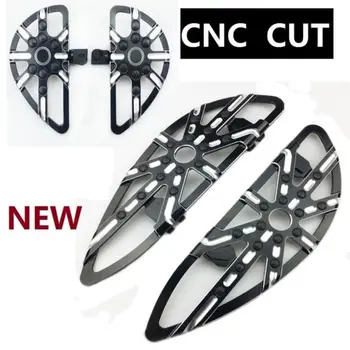 

Motorcycle accessories Stretched Front rear Drive Floorboards footpegs for Harley roadking FLH FLST FLD BLACK