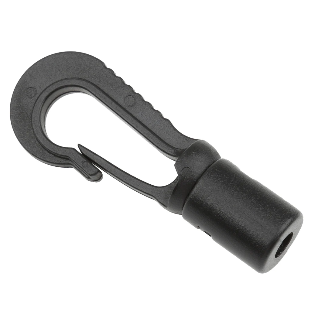 1/4' 16.4' Heavy Duty Elastic Bungee Rope 4 Pieces Shock Cord End Stop 10 Pieces End Hook for Kayak Canoe Boats Accessories
