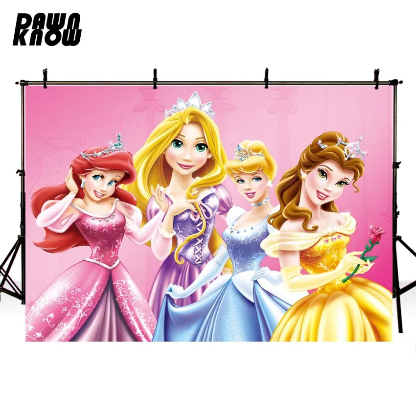 

DAWNKNOW Princess Bobbi Photography Background Photocall Birthday Party Backdrops For Children Photo Studio Customize G1108