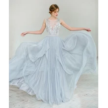 Индивидуальные синий шифон с бисером платье знаменитостей длиной до пола простой плиссированный красный ковер выпускное платье вечернее платье с открытой спиной