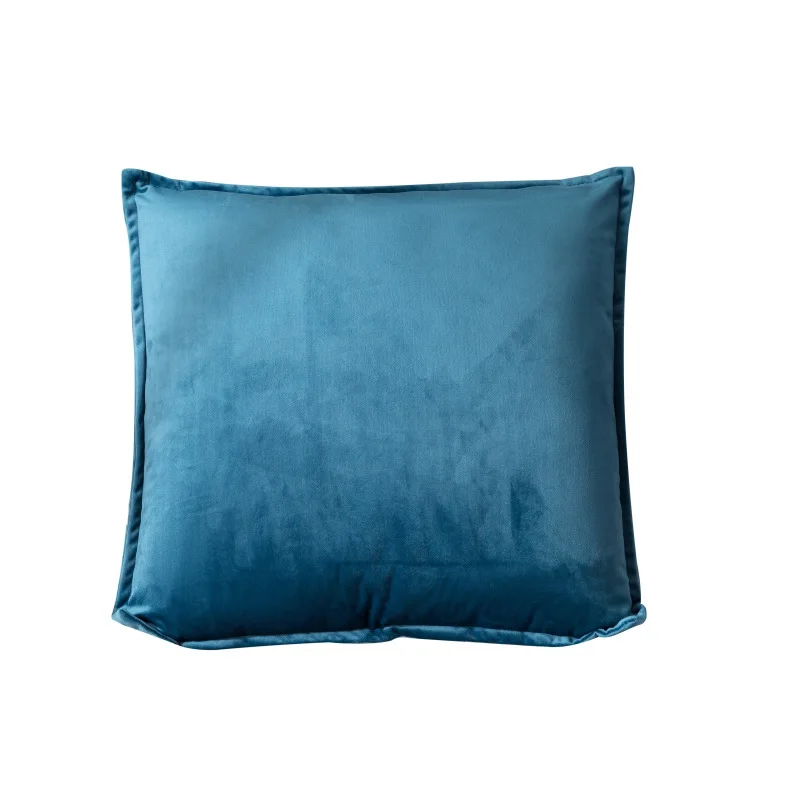 Однотонный бархатный квадратный чехол на молнии для подушки, декоративный чехол для подушки для спальни - Цвет: L