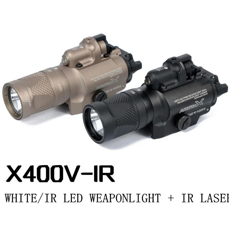 Tactical X400V IR Light Red Laser Sight Airsoft Arma Weapon Flashlight Softair Gun Lamp Glock Pistol Lanterna Hunting Lights