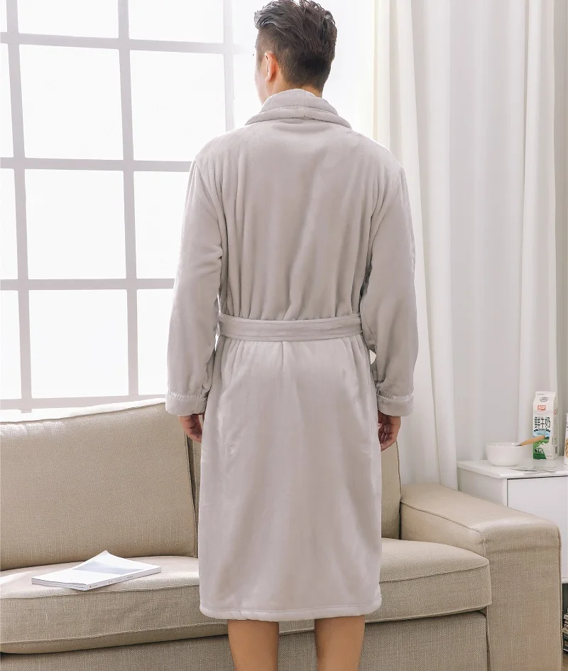 men winter flannel robes (3)