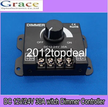 

DC 12V/24V 30A 360W 2CH LED Switch Dimmer Controller For Led Strip Single Color