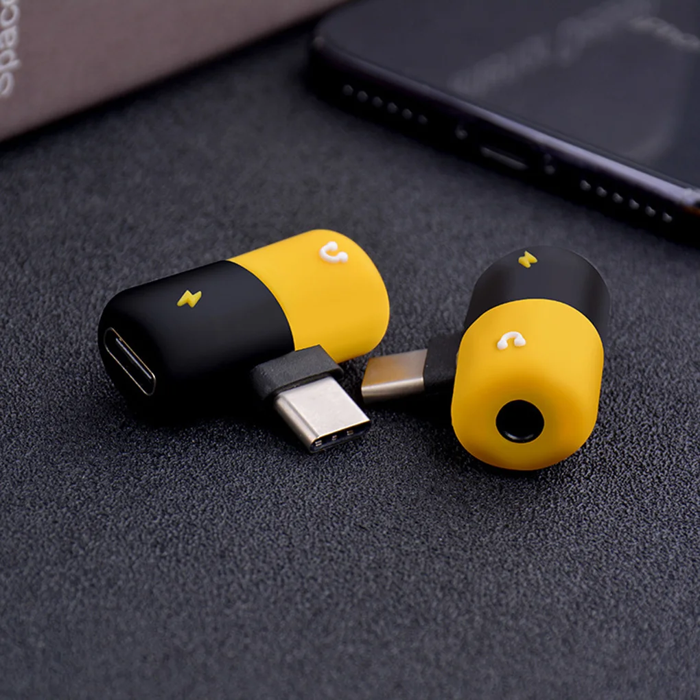 Type-C to 3.5 mm Earphone Jack Adapter 2 in 1 USB C Audio Cable Converter Charging Splitter Headphone Adapter