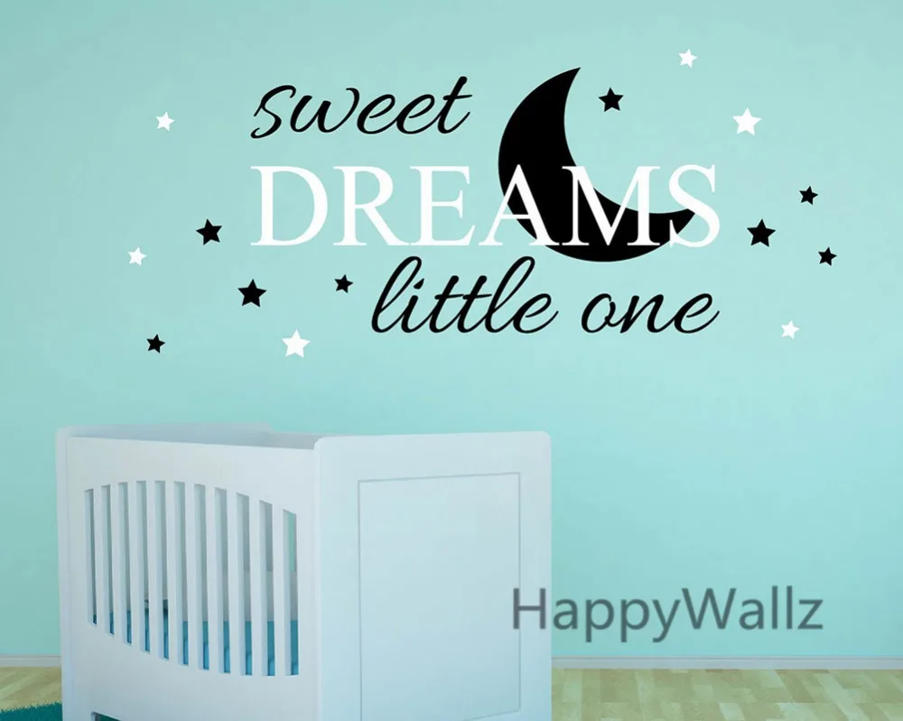 Por Baby Nursery Wall Es Sweet Dreams Little One Baby Nursery Es Wall Sticker Diy Decorative Children E Vinyl
