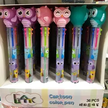36 шт., стиль, Детские креативные канцелярские принадлежности, 6 цветов, шариковая ручка «Мультяшки», 0, 5 мм, многофункциональный цвет, для письма