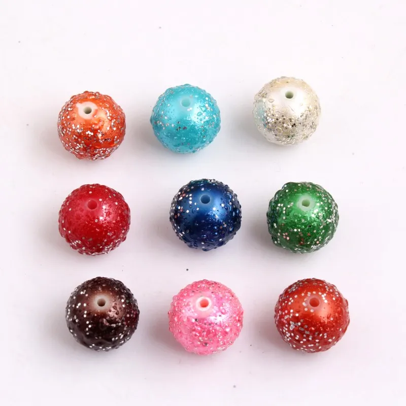Buy OYKZA 20mm Fashion Jewelry Acrylic Round Glitter