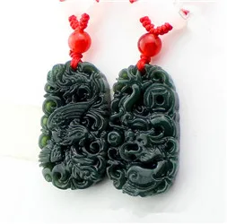 Подвескаиз натурального камня нефрита Qingyu XinXinXiangYin LongFeng кулон jade
