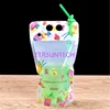 1000pcs/lot 500ml New Design Plastic Drink Packaging Bag Pouch for Beverage Juice Milk Coffee, with Handle and Holes for Straw 4