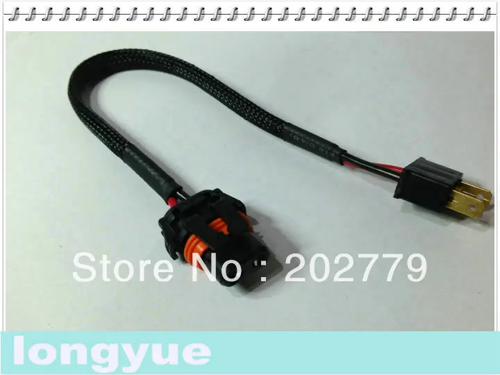 us $10 67 2pcs 9005 9006 female to h7 male hid xenon light socket wiring harness plug and play model 20cm wire in lamp bases from lights \u0026 lighting hid headlight relay wiring diagram oz double dt harness plug wiring kit