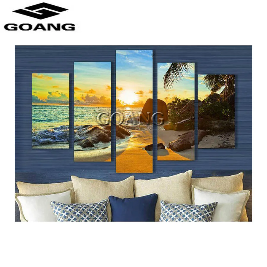 

Diamond Painting 5pcs cross Stitch kits diy Diamond Embroidery 5d Diamond Mosaic Crafts Needlework landscape decoration
