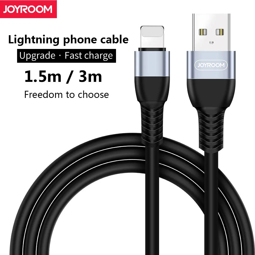 JOYROOM Mobile Phone USB Data Cable 1.5m / 3m Lightning Fast Charging