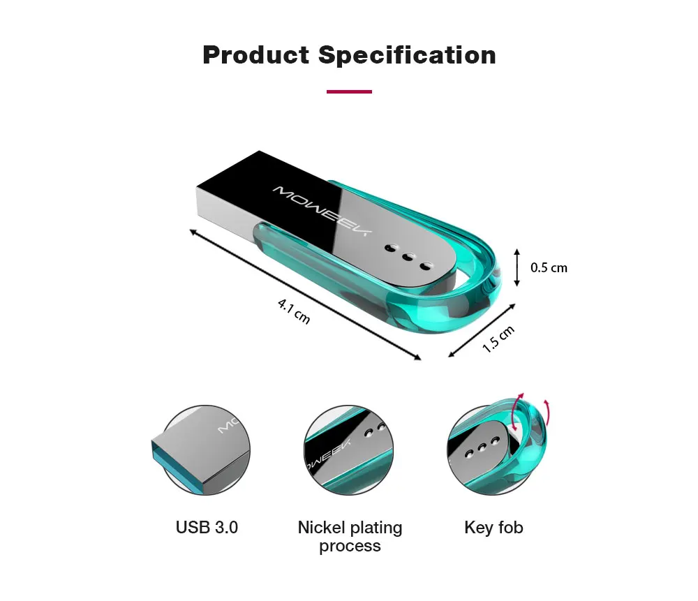 USB флеш накопитель Moweek Future MF91 металлический на 32 ГБ 128 64 16 8 usb флешка