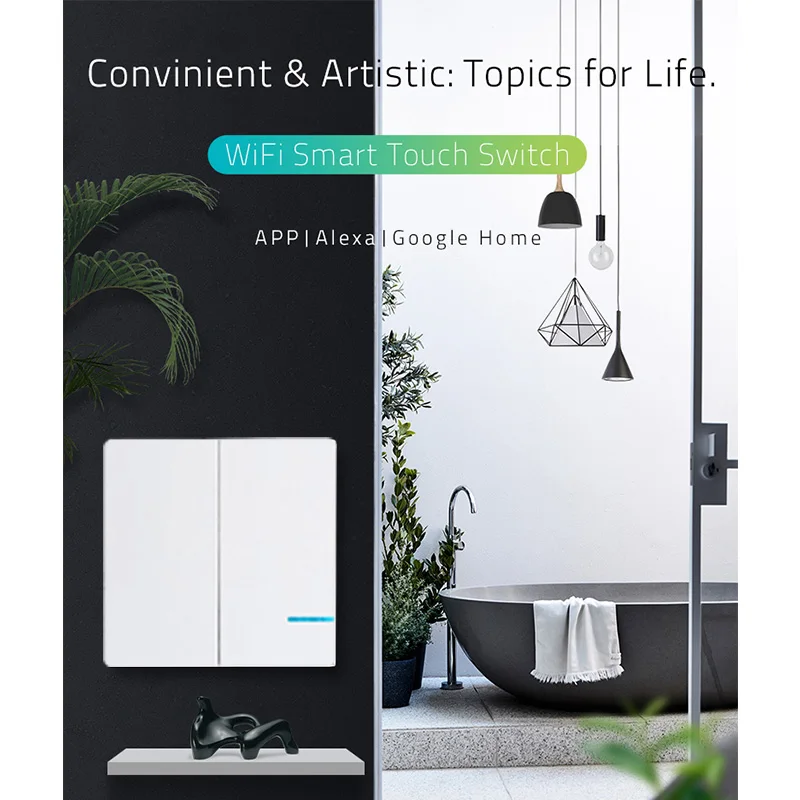 

Wireless PUSH BUTTON Switch wireless wall LED light switch, EU/UK Standard waterproof Smart Switch for lamp