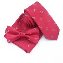 Мужские красные галстуки рождественские украшения карманный квадратный Рождественский галстук-бабочка праздничные костюмы для мужчин и женщин cravata