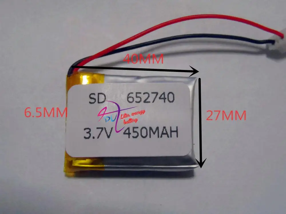 

best battery brand 3.7V lithium polymer battery 652740 450mAh batteries navigation new toys wireless headset