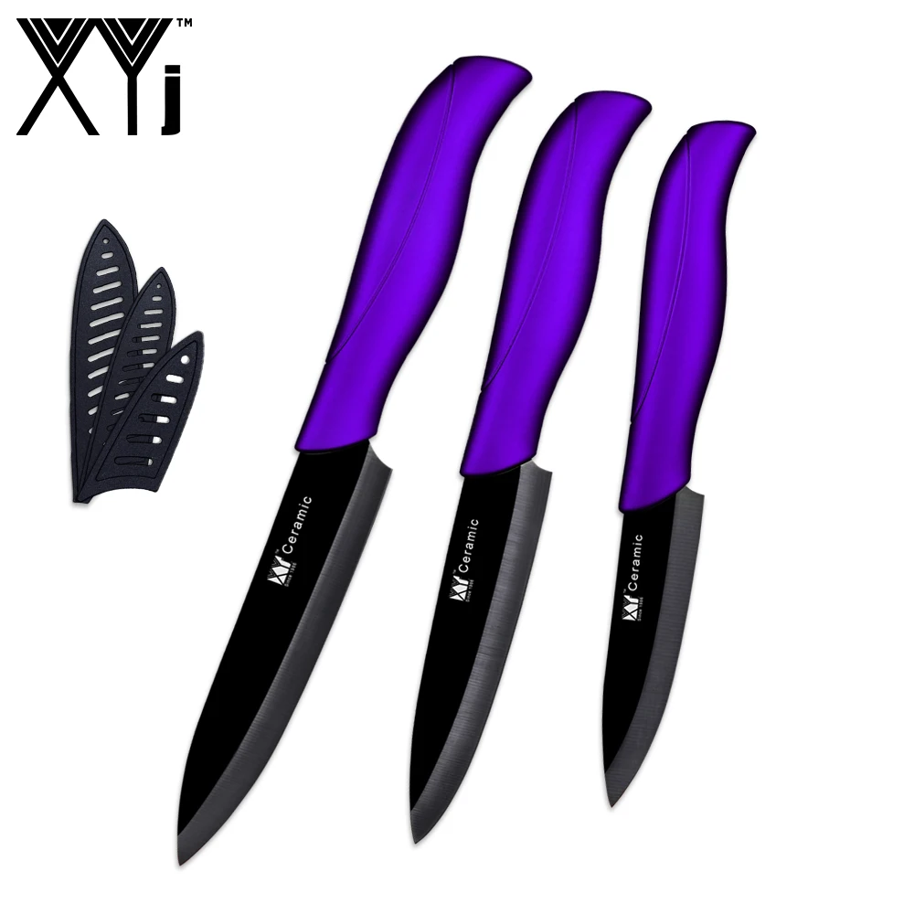 

XYj Chef Kitchen Knife Set Ceramic Kitchen Knives 3 Pieces 3" Paring 4" Utility 5"Slicing Ceramic Cooking Knife Fruit Vegetable