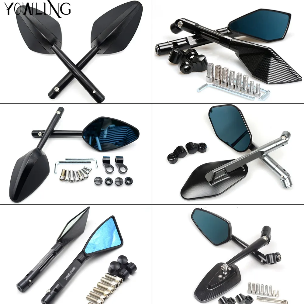 YOWLING Universal Motorcycle Mirror Folding Side Mirrors motorbike Rearview Mirror For yamaha Honda Suzuki Kawasaki bmw KTM