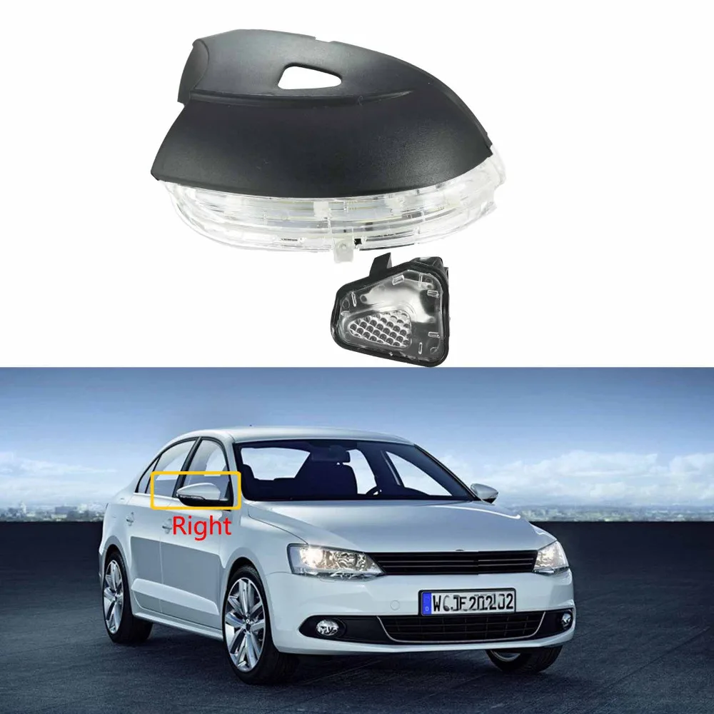 For VW Jetta 6 MK6 2011 2012 2013 2014 Car Stying Right Side Rear Mirror LED Turn Signal