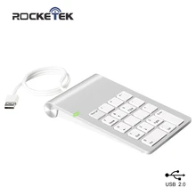 Rocketek USB цифровая клавиатура 18 клавиш для цифровой клавиатуры ультра мини Тонкий номер Pad Компьютер ноутбук