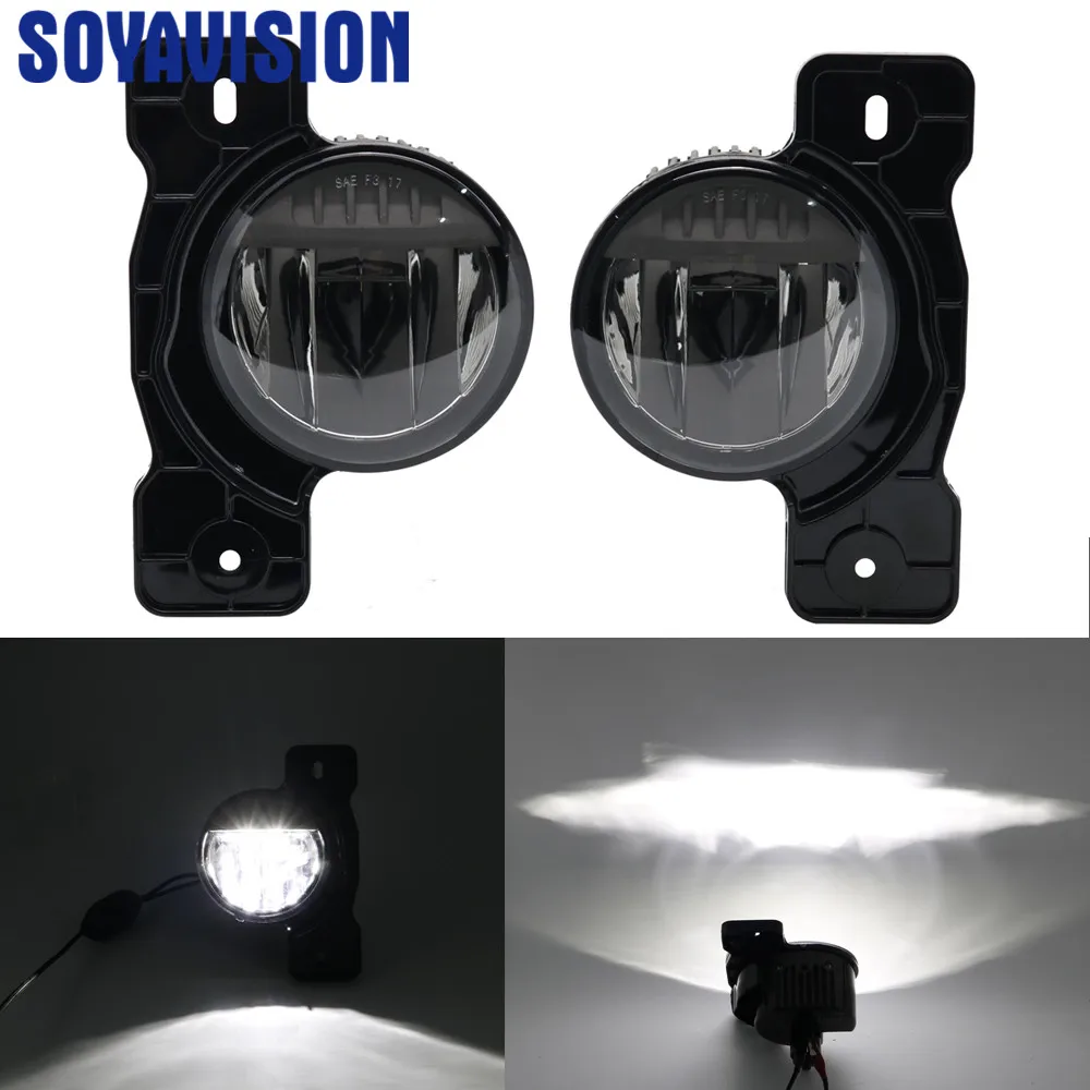

2PCS 4Inch Round Led Fog Lights 30W 6000K Off Road Fog Lamps For Jeep Wrangler JL 2018 2019 10th Anniversary Bumper