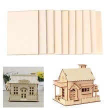 10 шт./пакет DIY House украшения корабль самолет пресс-форма деревянная тарелка модель древесины покрытие листов ручной работы летательных аппаратов