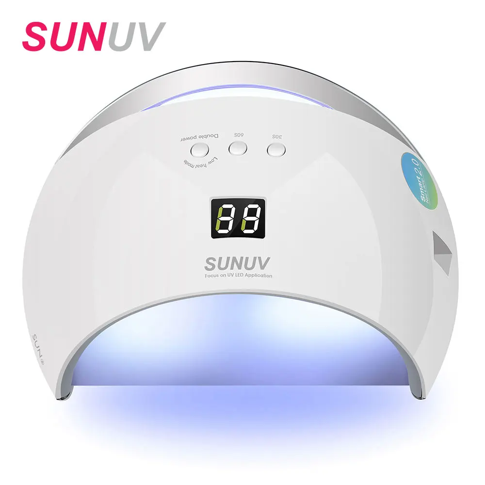 SUN UV SUN6 Светодиодный УФ-Сушилка для ногтей умная лампа, портативный 48 Вт Светодиодный УФ-лампа для ногтей Сушилка для ногтей отверждение для УФ-гель-лака инструменты для дизайна ногтей