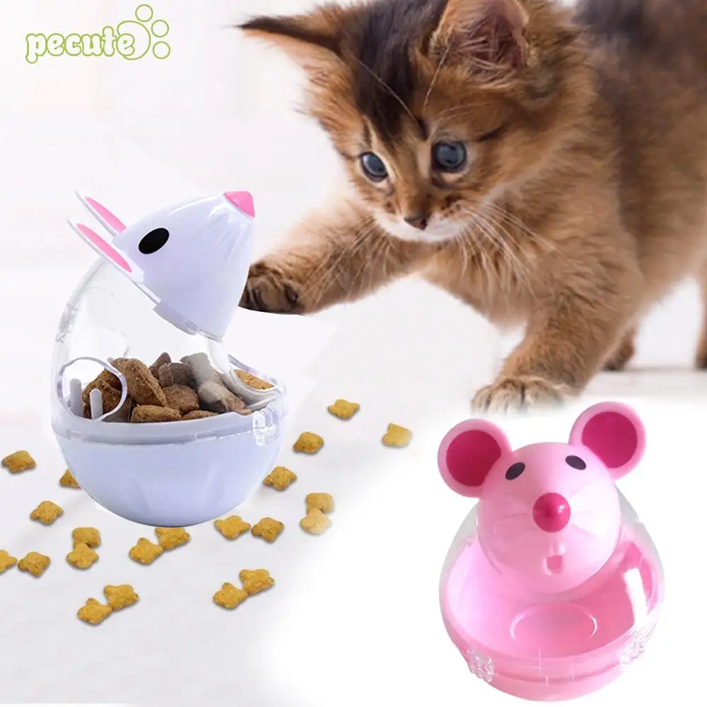 Buy Mouse Shape Food Dispenser Pet Cat Mice Tumbler Toy Dog Bowl Leakage Food