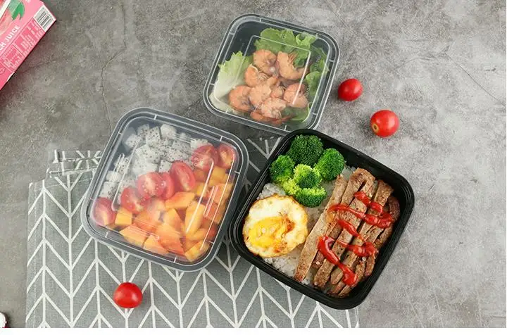 50Pcs Disposable Microwave Plastic Food Storage Container Safe Meal Prep Containers For Home Kitchen Food Storage Box