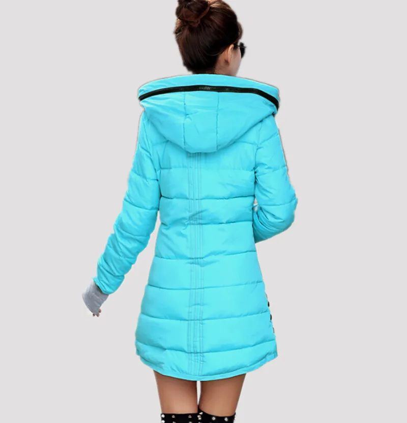 Женская зимняя куртка, новинка, средней длины, пуховик, хлопок, женские парки размера плюс, зимнее пальто для женщин, тонкие женские куртки и пальто
