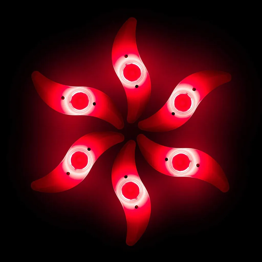 Cheap 6pcs Night Ride Lights Car Bicycle Bike Cycling Wheel Tire Spoke LED Lamp Glow Caps On Wheels Bicycle Signal cycling Light 1