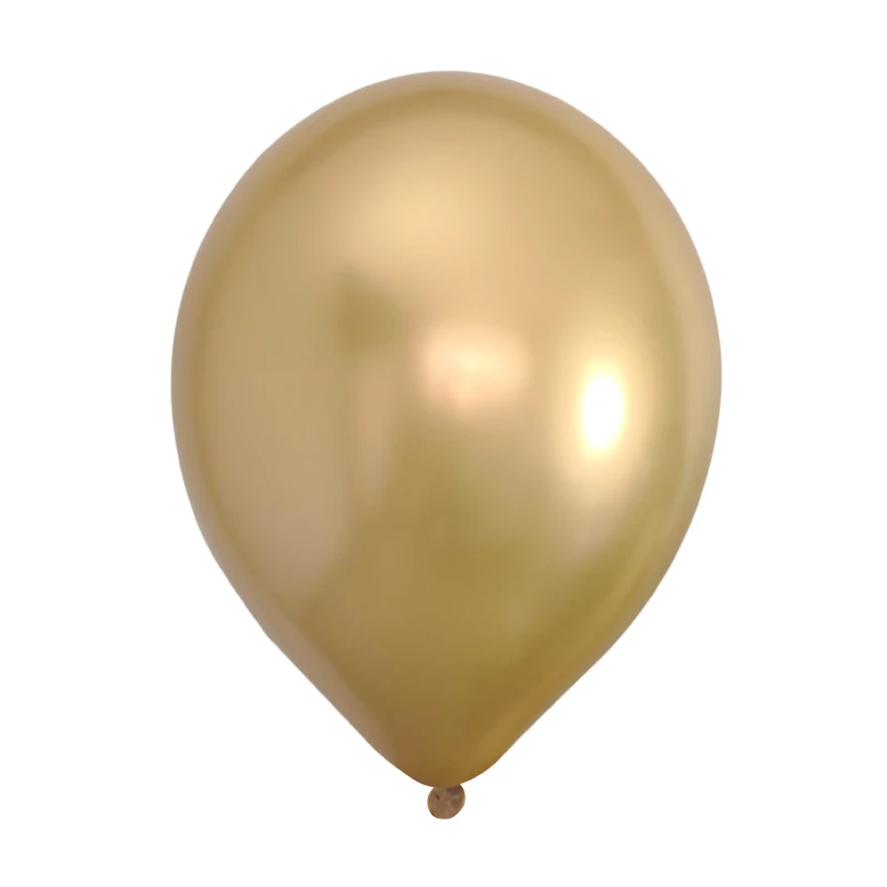 10 шт., хромированные металлические латексные воздушные гелиевые шары для вечеринки в честь рождения, свадьбы, вечеринки, украшения, воздушные шары, Infatable Balon - Цвет: Золотой