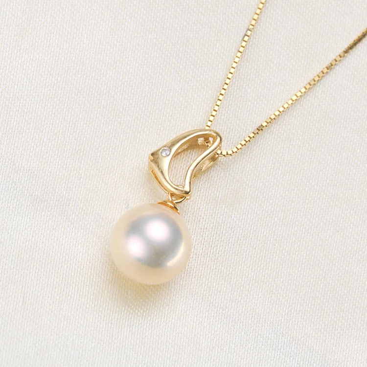 S925 Sterling Silver Fish Pearl Pendant Components Women DIY Pearl